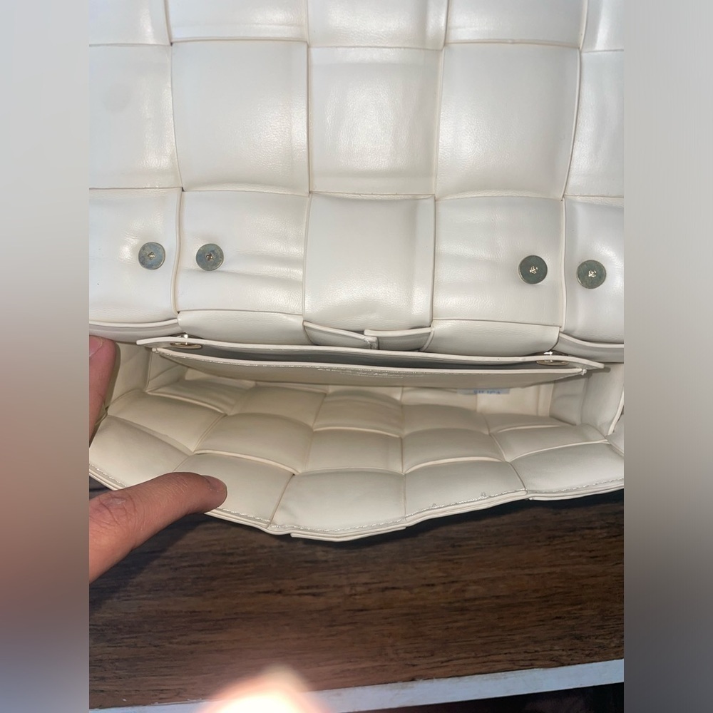 Fall bag 🔥 crossbody quilted Cream purse woven square bag bone chain strap bag - Picture 12 of 15
